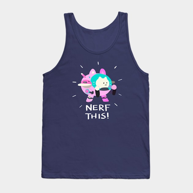 Meowverwatch -Nerf This! Tank Top by giraffalope